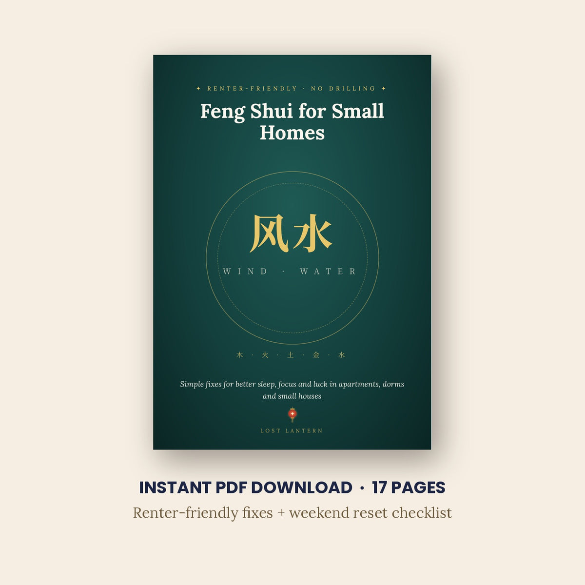 Feng Shui for Small Homes ebook cover by Lost Lantern